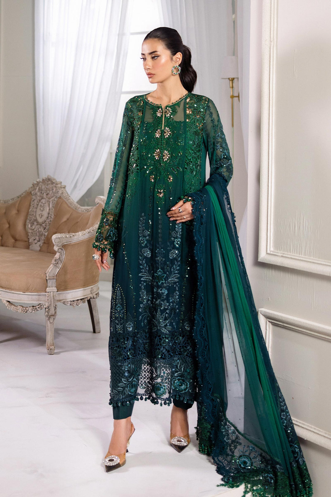 Maria.B Chiffons MPC-25-106
(Emerald Green To Teal)