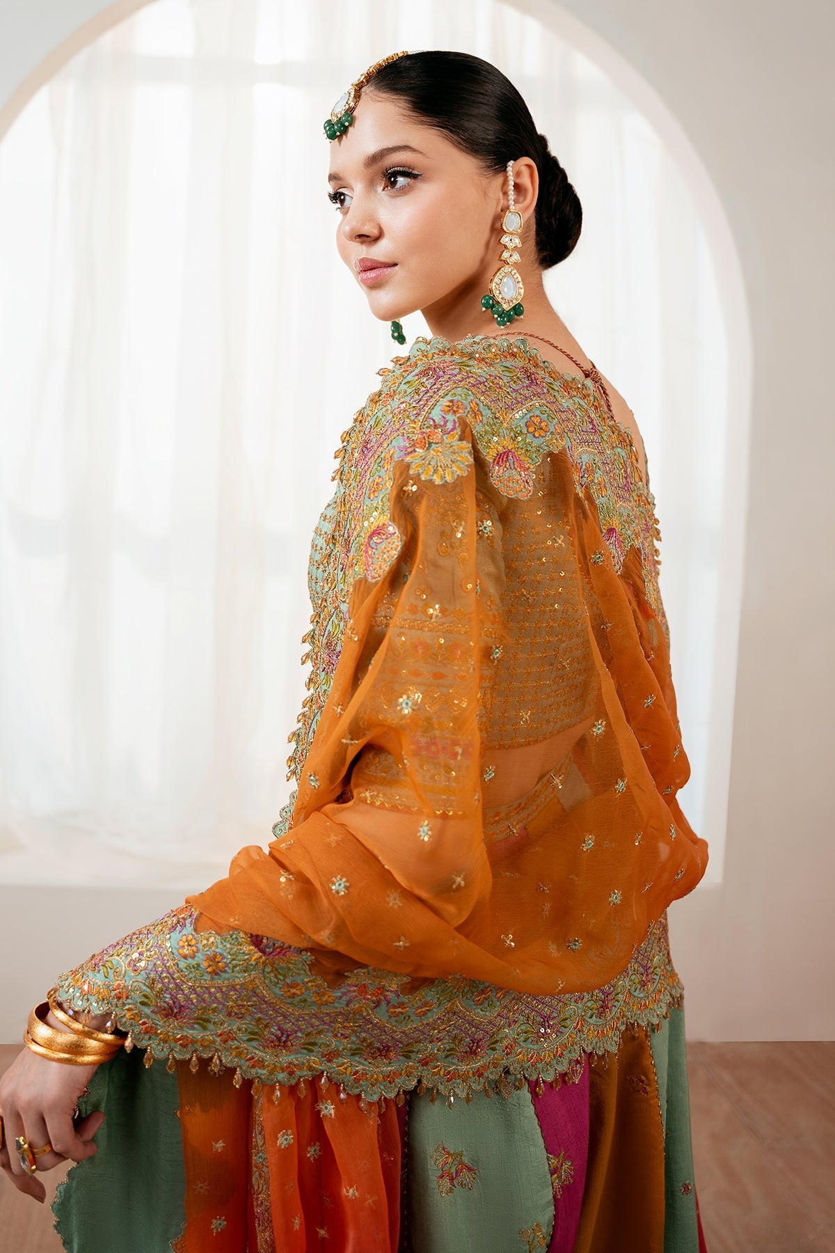 Baroque Embroidered Silk SF-4036
