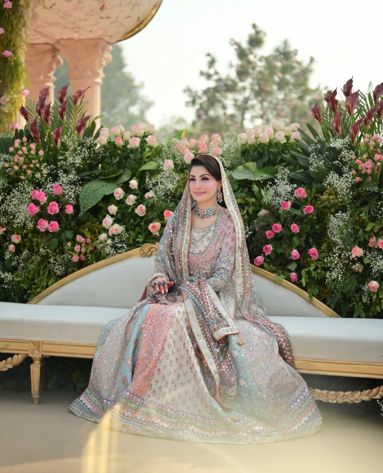 Nomi Ansari - Maryam Nawaz Pastel outfit