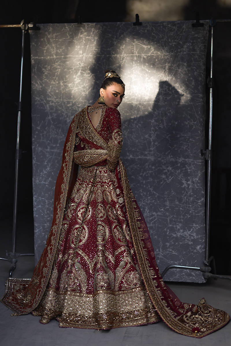 Mohsin Naveed Ranjha Malika Jaan – Red Silk Bridal Dress