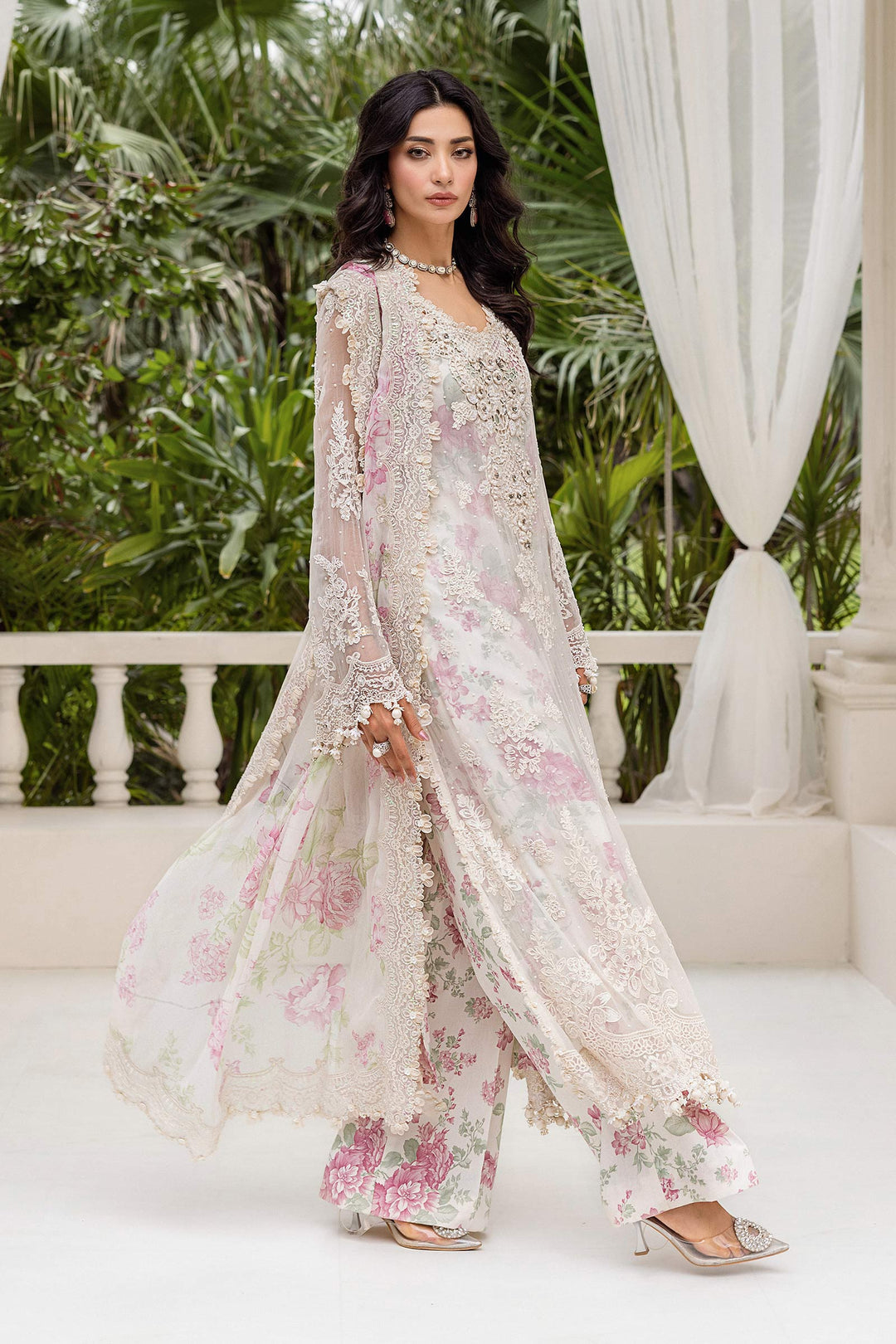 Maria.B Chiffons MPC-25-101
(Off White Rose)