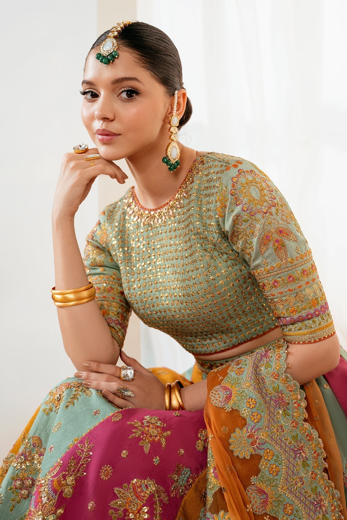 Baroque Embroidered Silk SF-4036