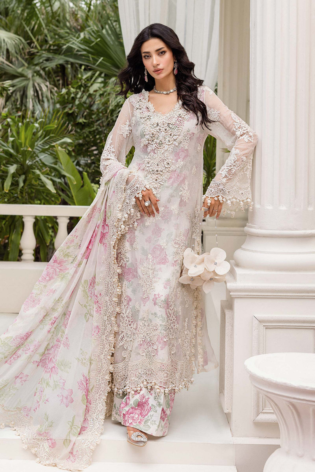 Maria.B Chiffons MPC-25-101
(Off White Rose)