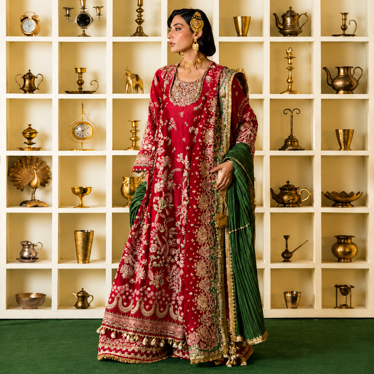 Suffuse Afsanae – Premium Tassels Silk Formal Dress