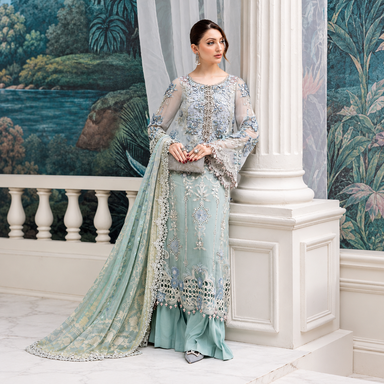 Maria.B Chiffons MPC-25-108 (Aqua)