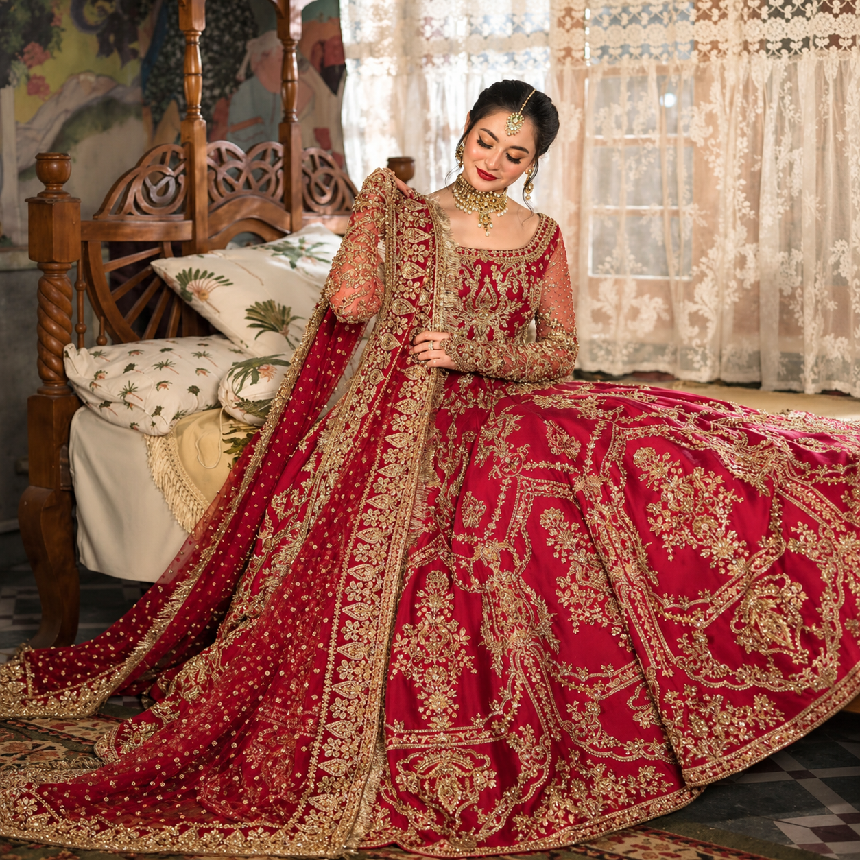 Faiza Saqlain couture bridal lehenga