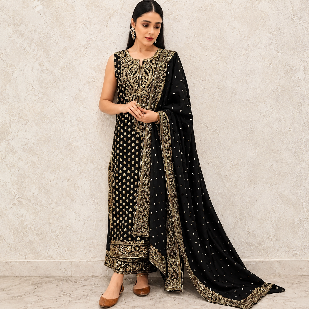 DYOT Black | Luxury Black Pakistani Designer Dress