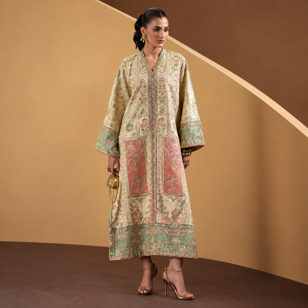 Ethnc - Matcha Kaftan Kameez set