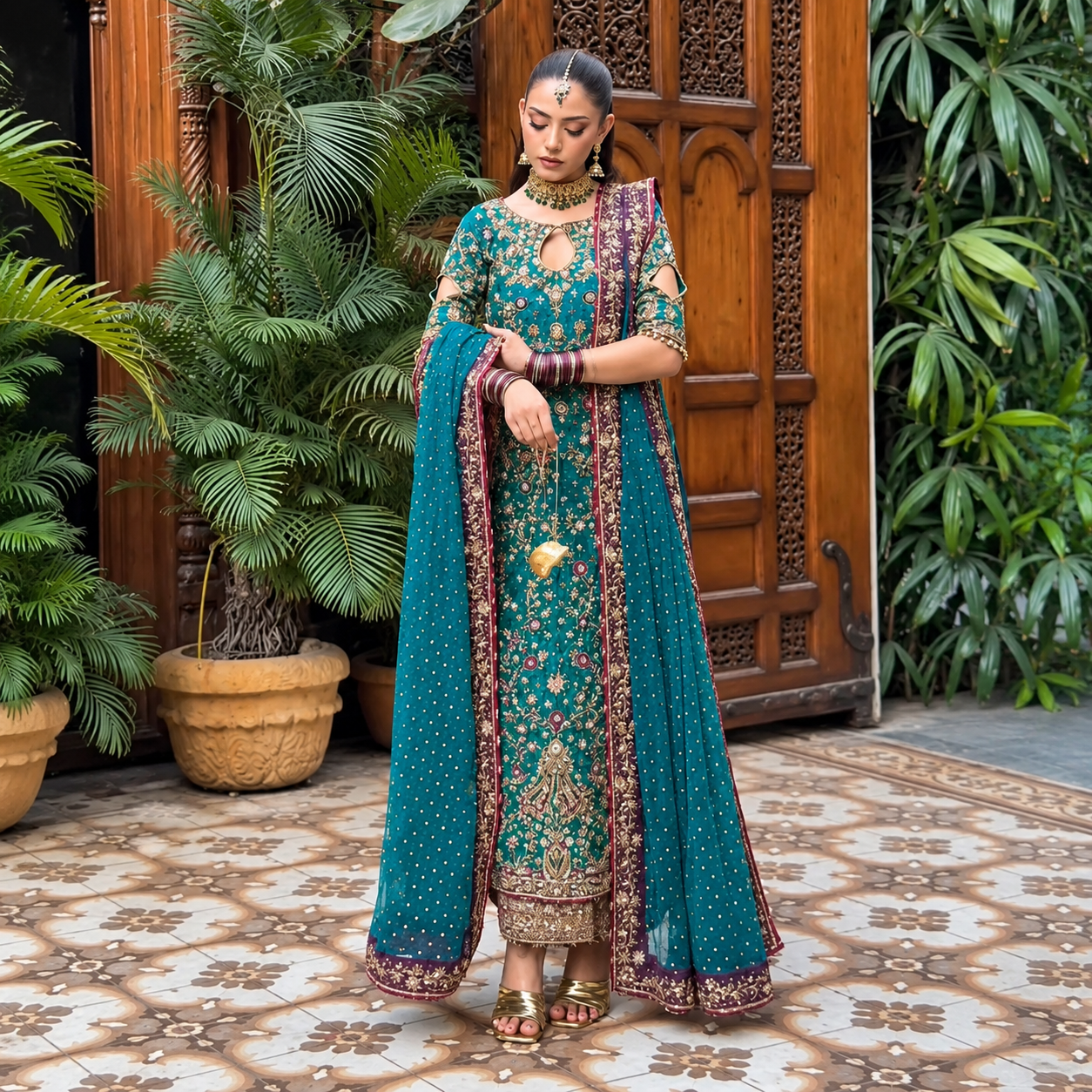 Haris Shakeel - Peacock Teal Ensemble