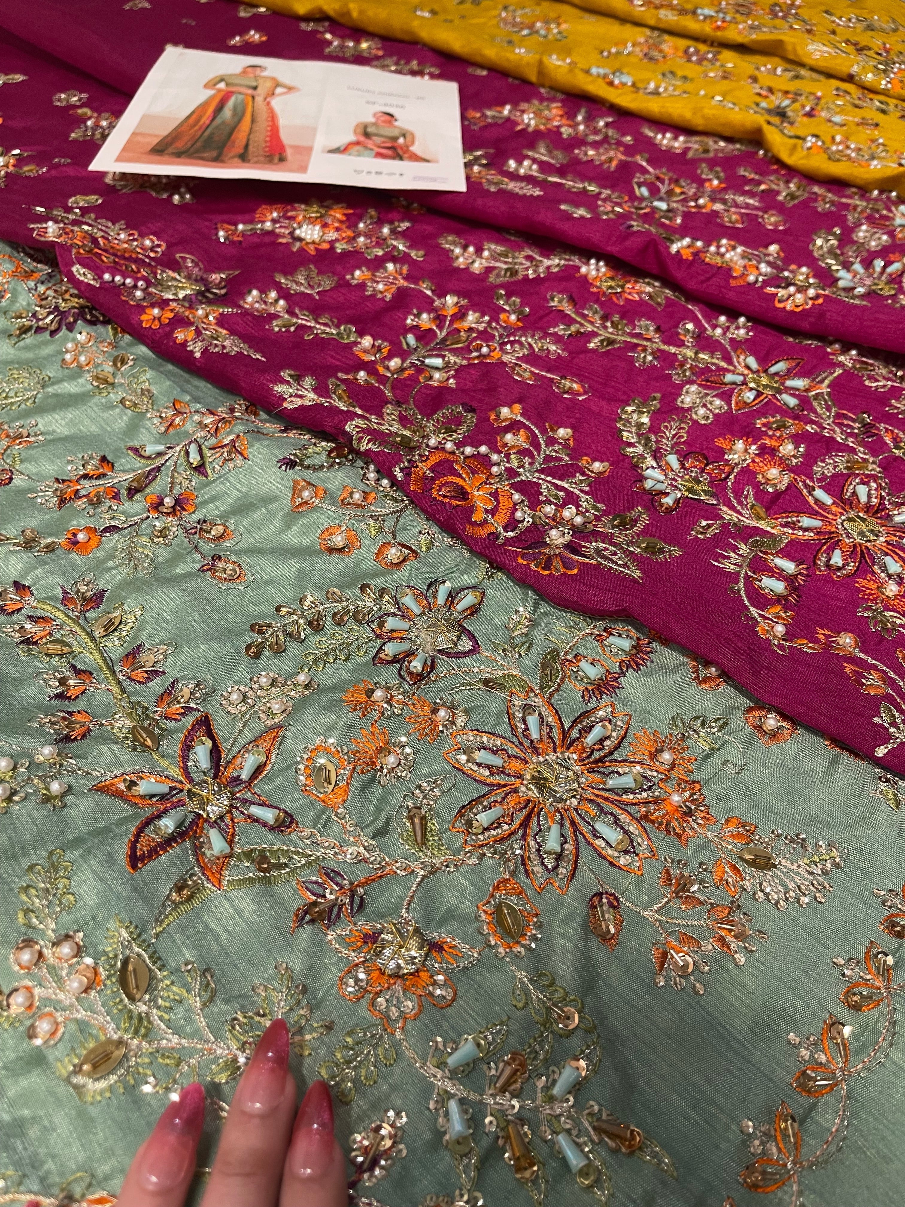 Baroque Embroidered Silk SF-4036