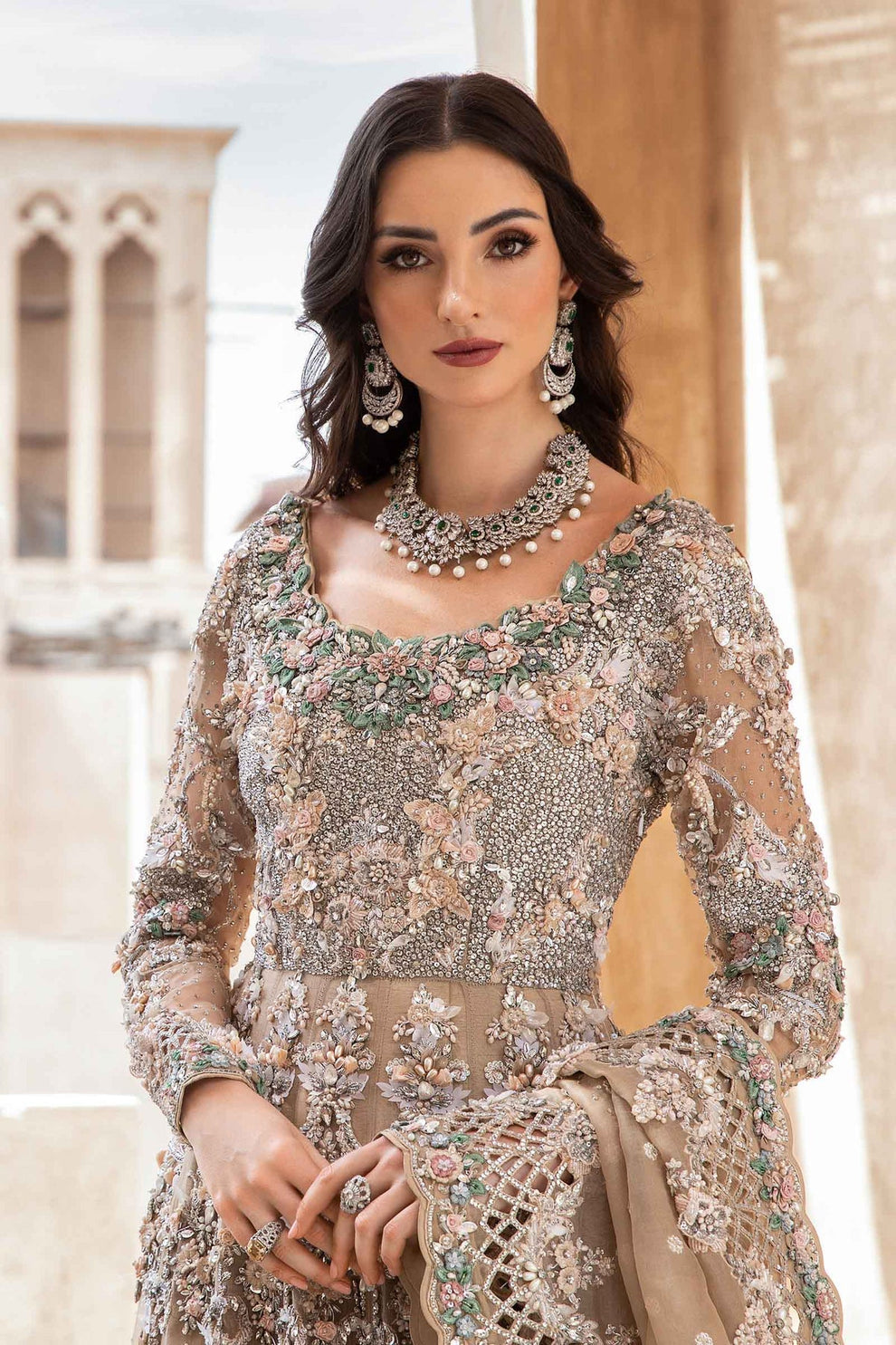 Maria.B Brides Lunara – Champagne Organza Bridal Dress