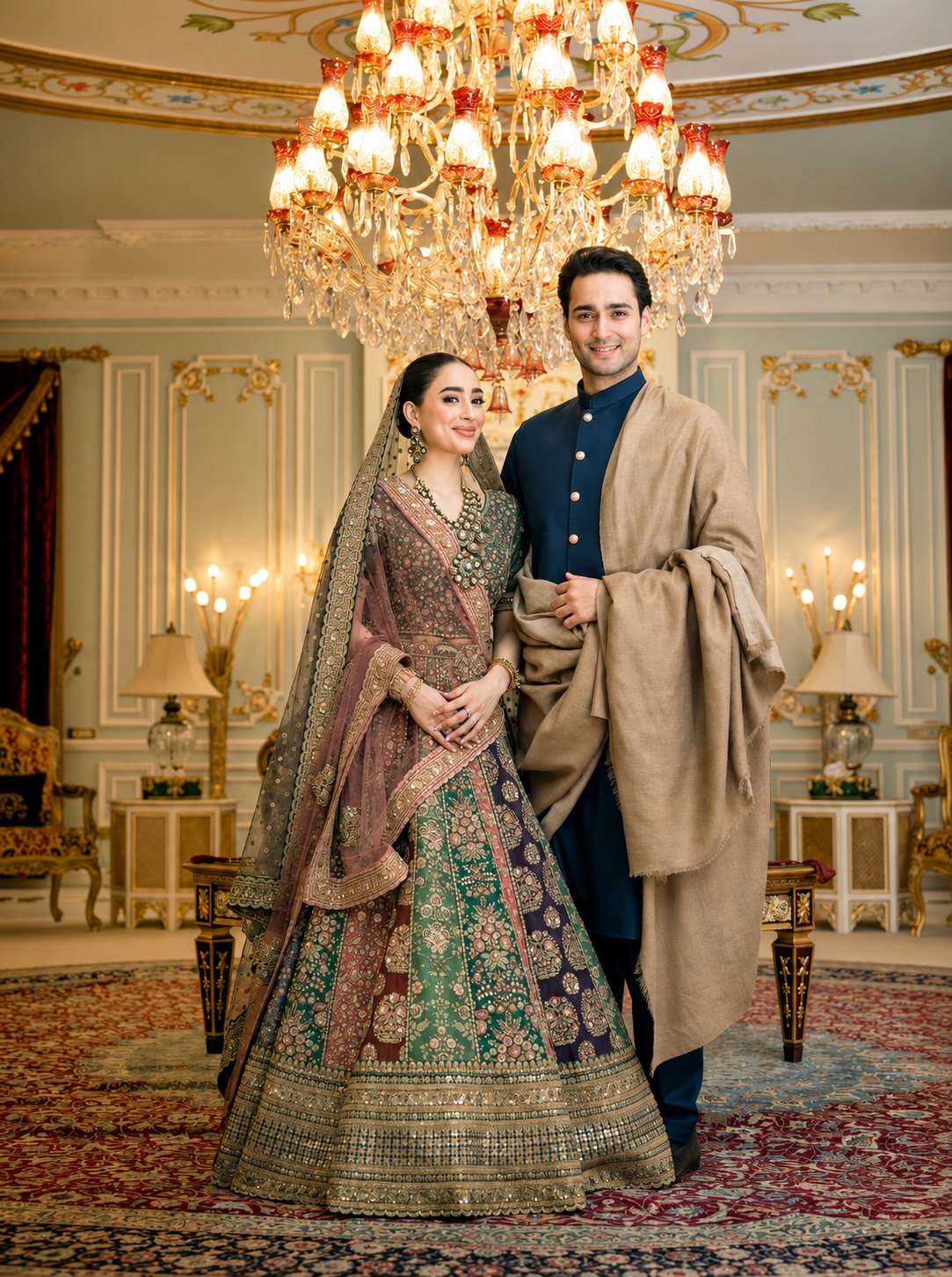 Sabyasachi Mukherjee Multi With 18 Panel – Luxury Walima Dress in Premium Tassel Silk