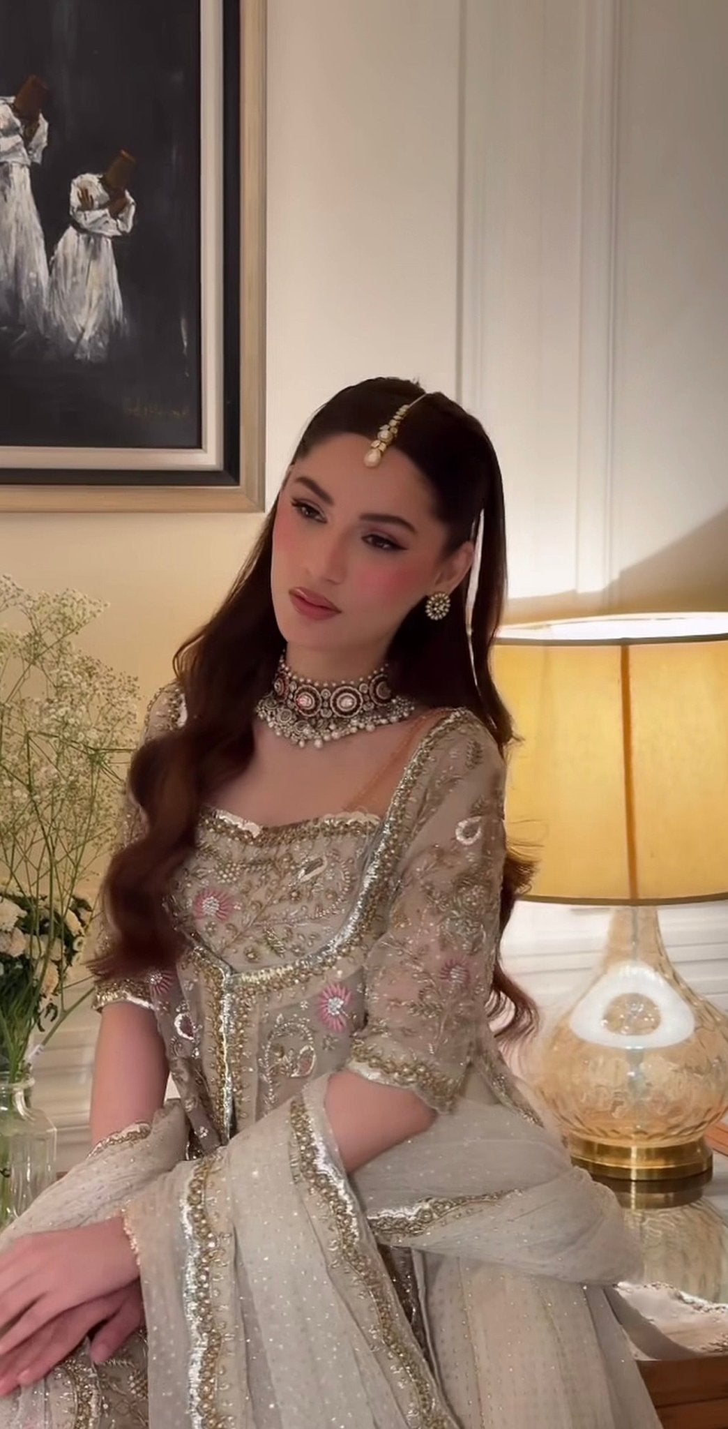 Haris Shakeel - Aleena Khan (Champagne Onion Pink Colour Customised)