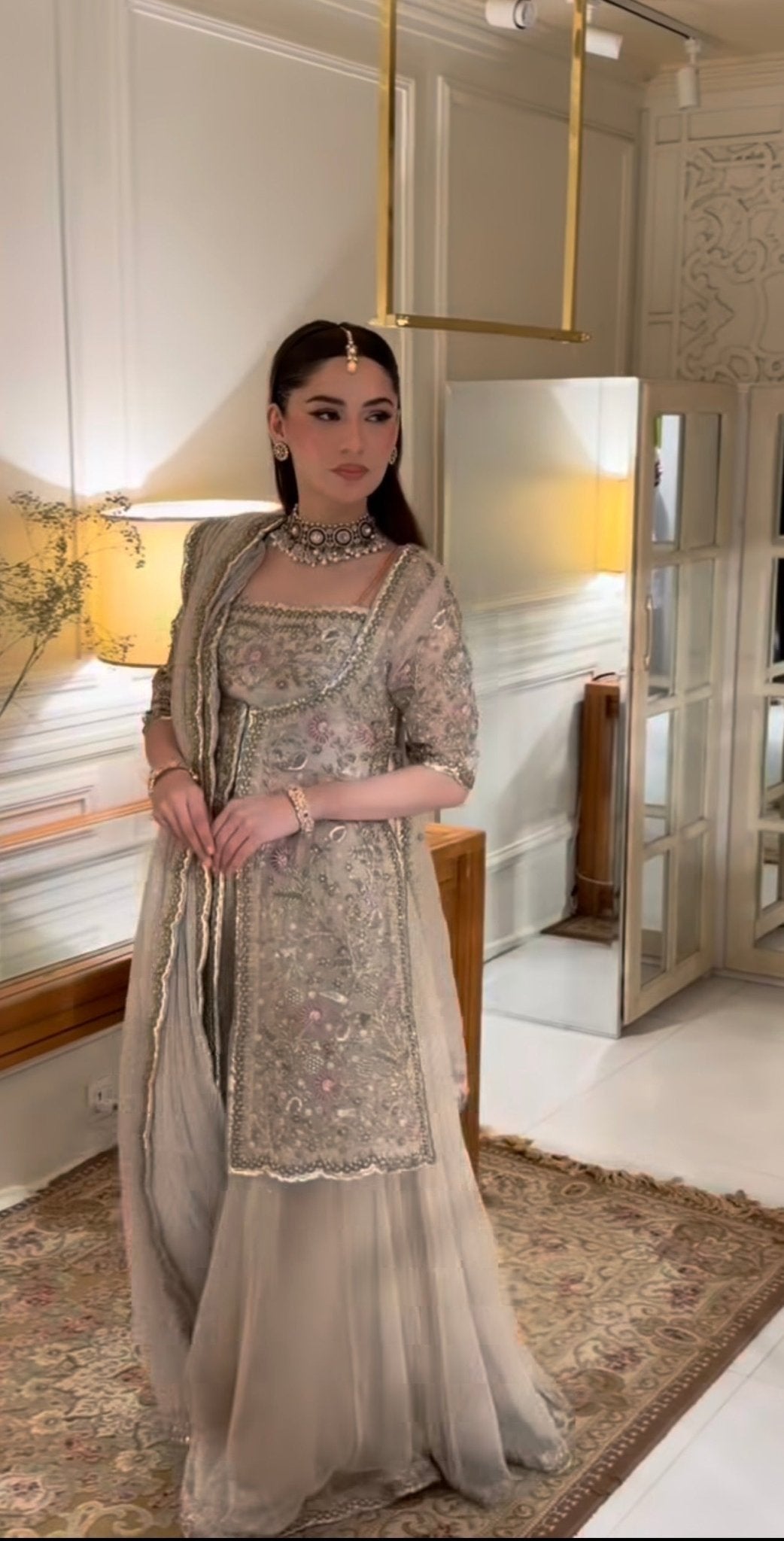 Haris Shakeel - Aleena Khan (Champagne Onion Pink Colour Customised)
