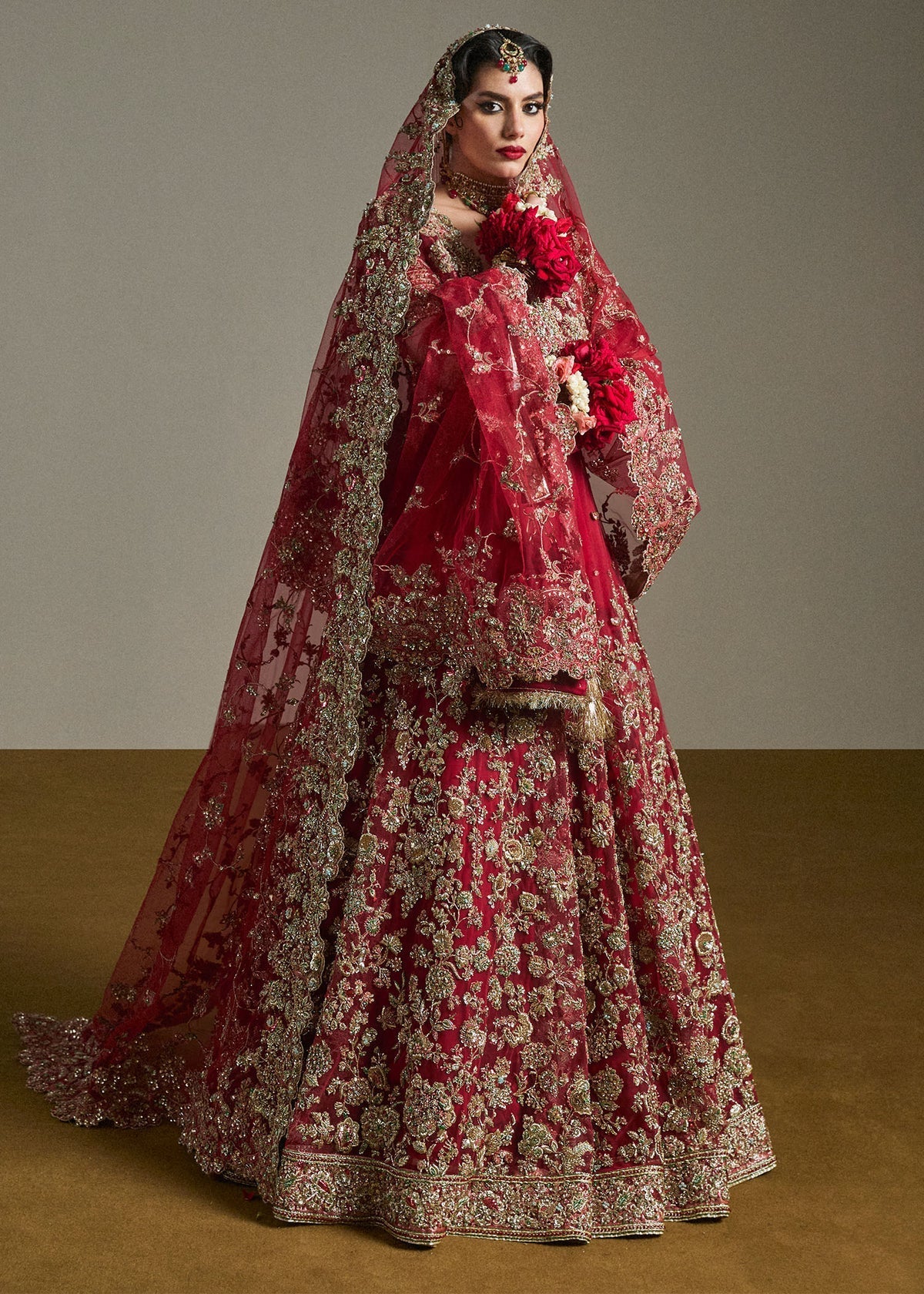 Hussain Rehar Anisha – Premium Bareeze Net Baraat Dress