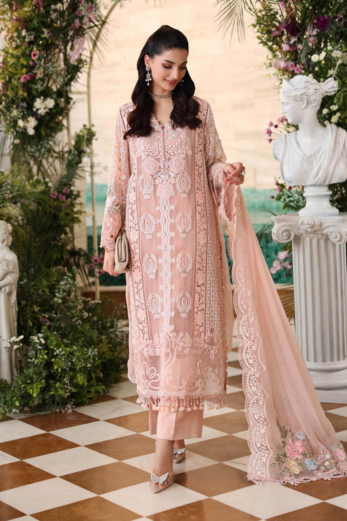 Maria.B Chiffons MPC-26-104-Peach Pink