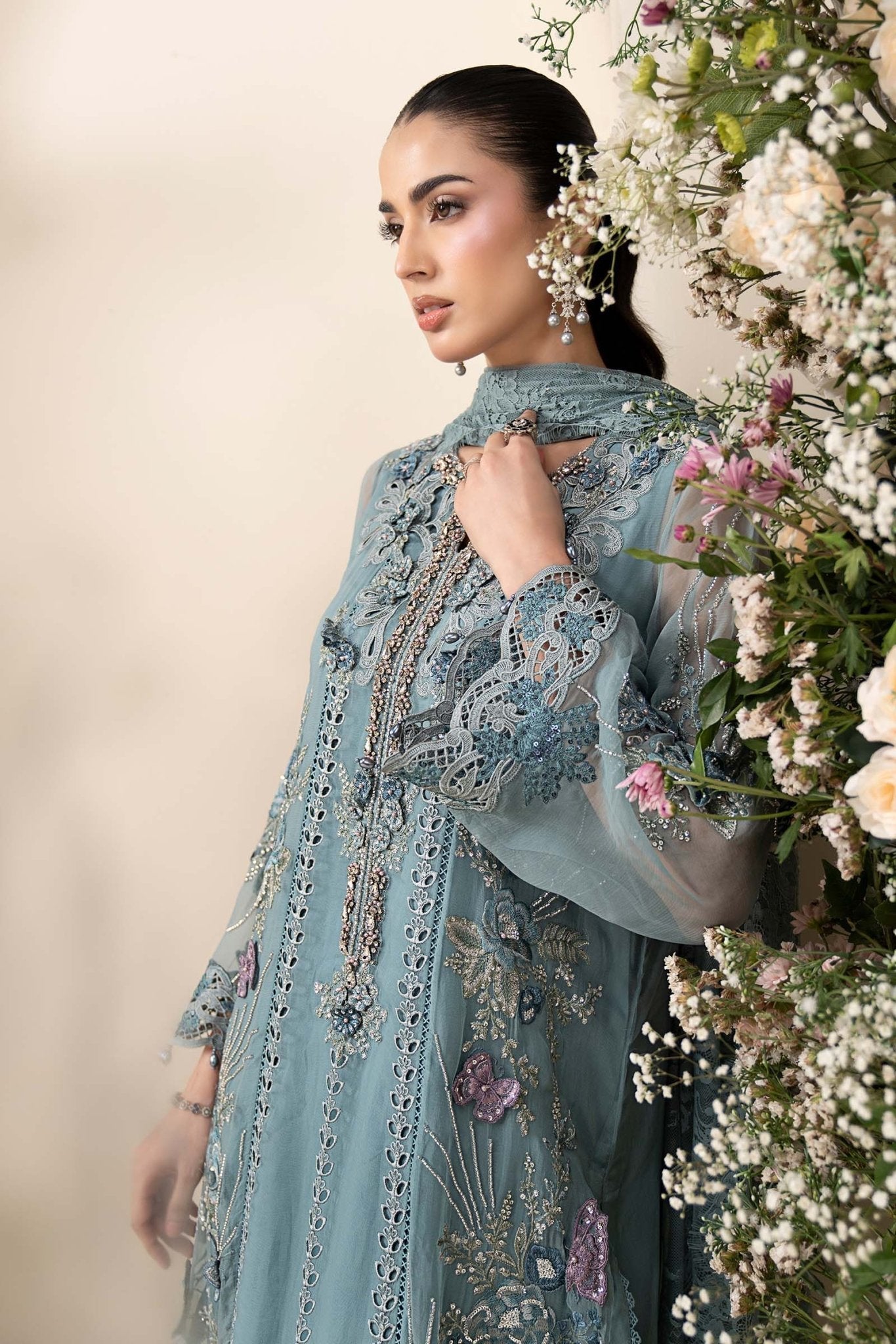 Maria.B Chiffons MPC-26-106-Slate Blue
