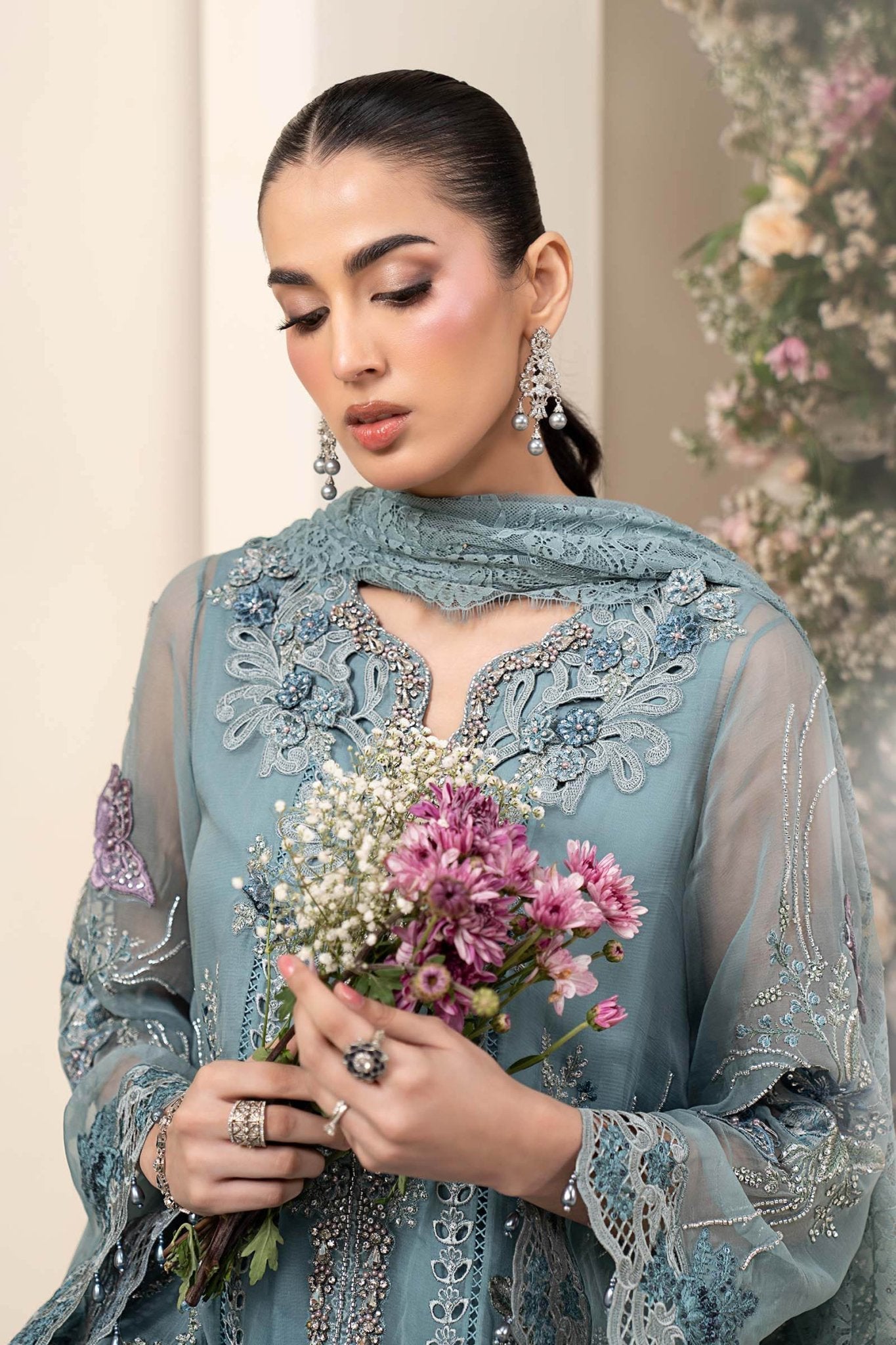 Maria.B Chiffons MPC-26-106-Slate Blue