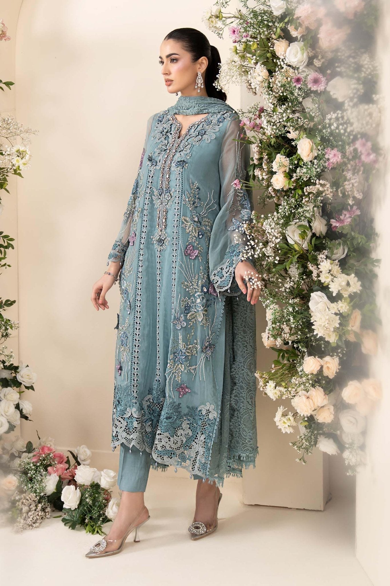 Maria.B Chiffons MPC-26-106-Slate Blue