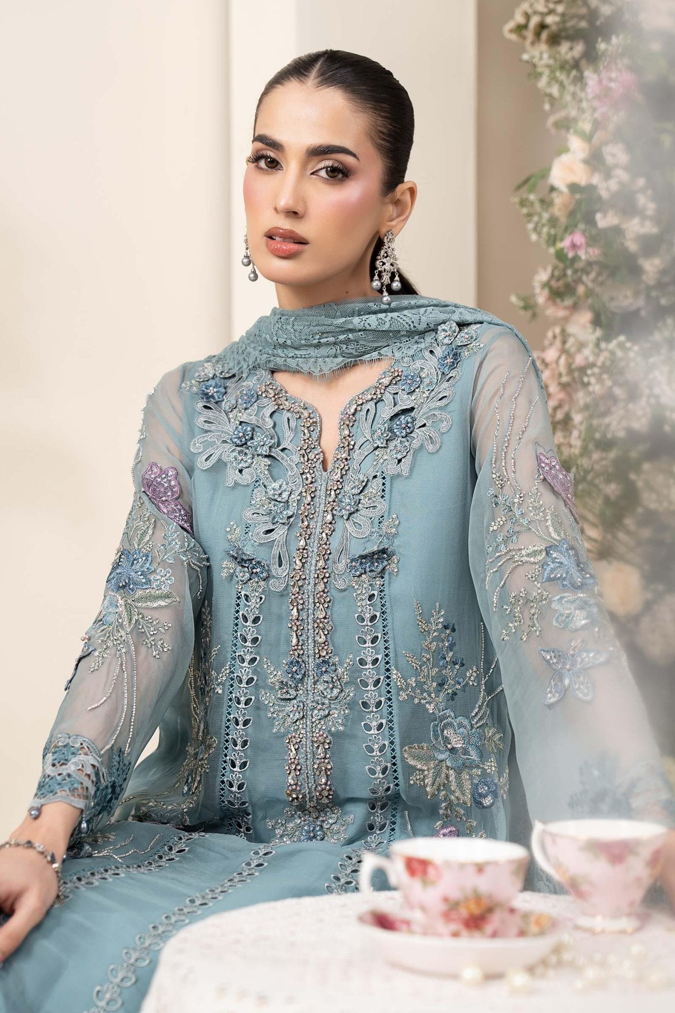 Maria.B Chiffons MPC-26-106-Slate Blue