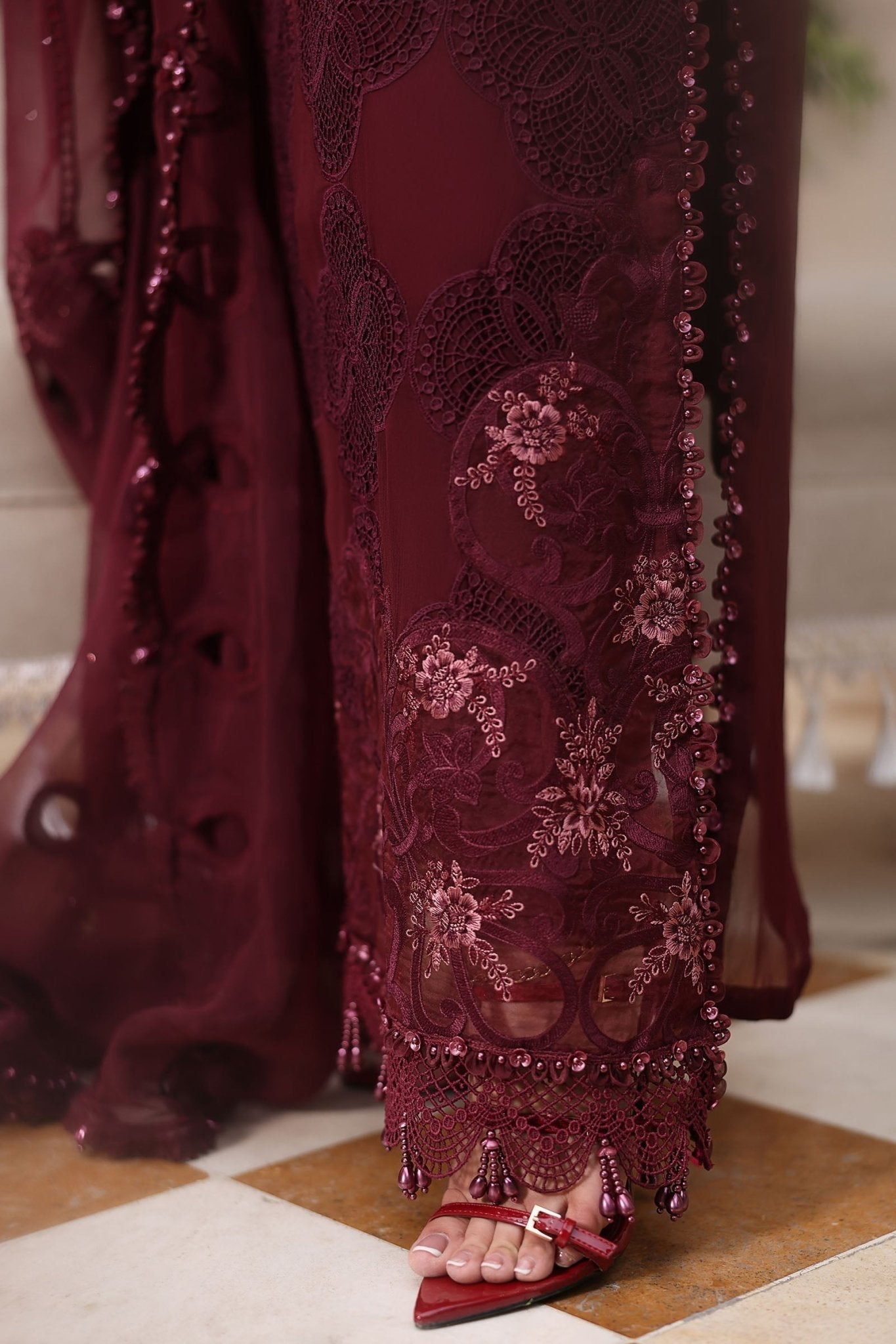 Maria.B Chiffons MPC-26-108-Burgundy