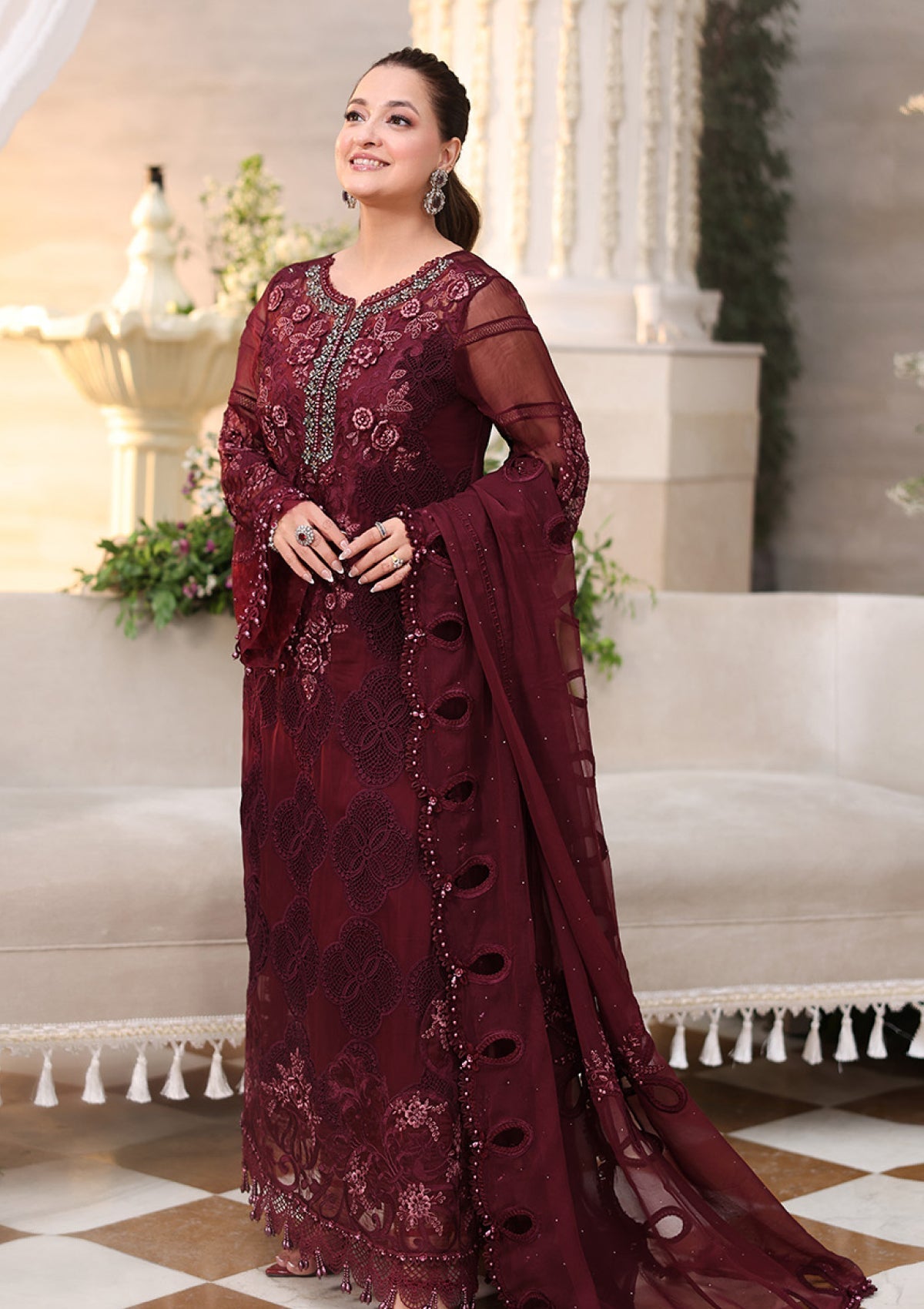Maria.B Chiffons MPC-26-108-Burgundy