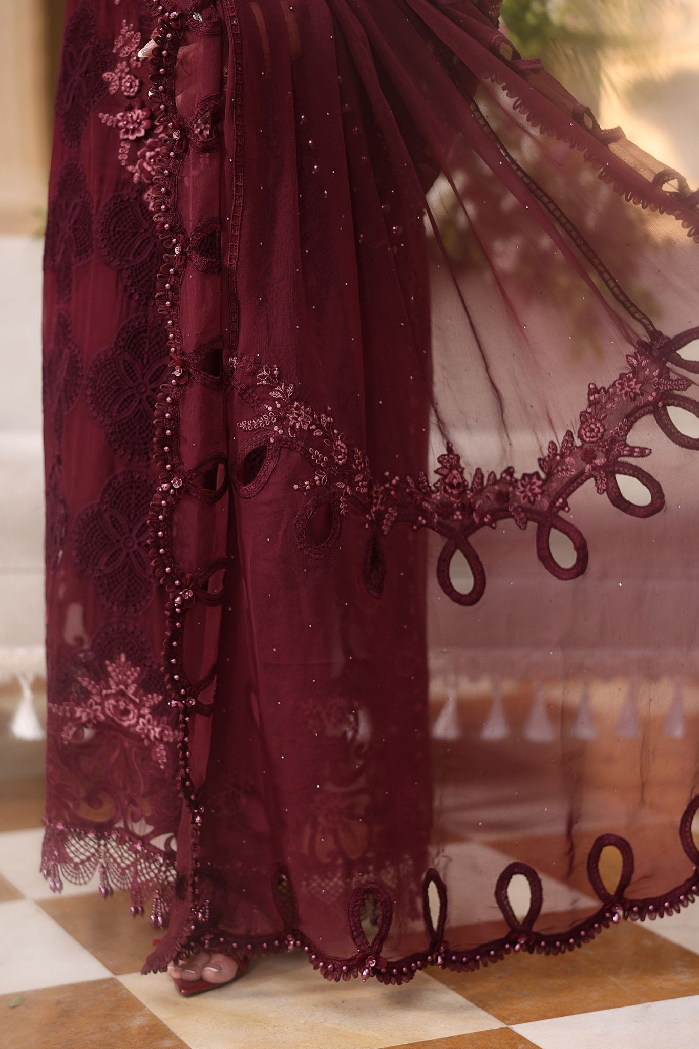 Maria.B Chiffons MPC-26-108-Burgundy