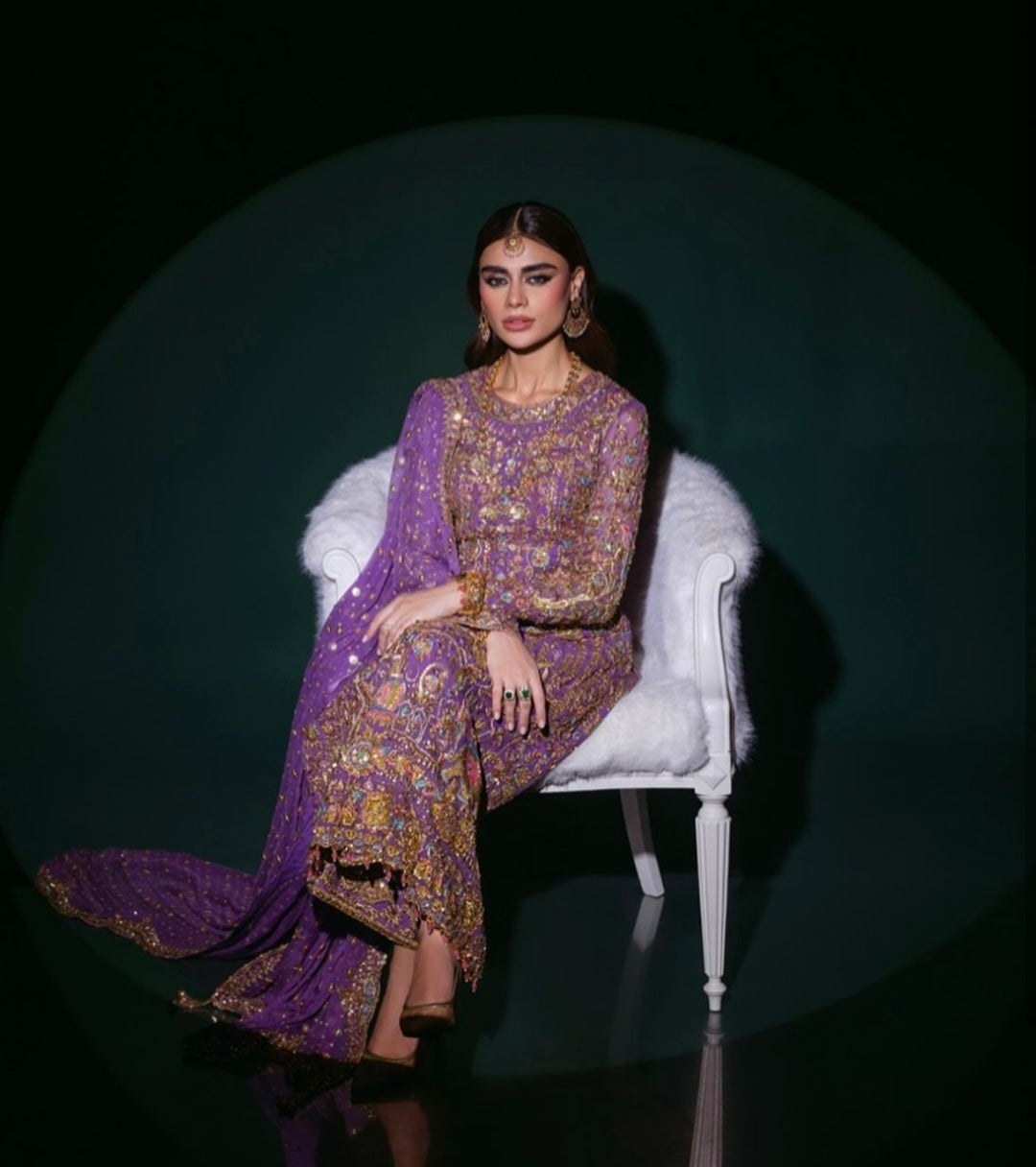 Nomi Ansari Draped in Rich Purple