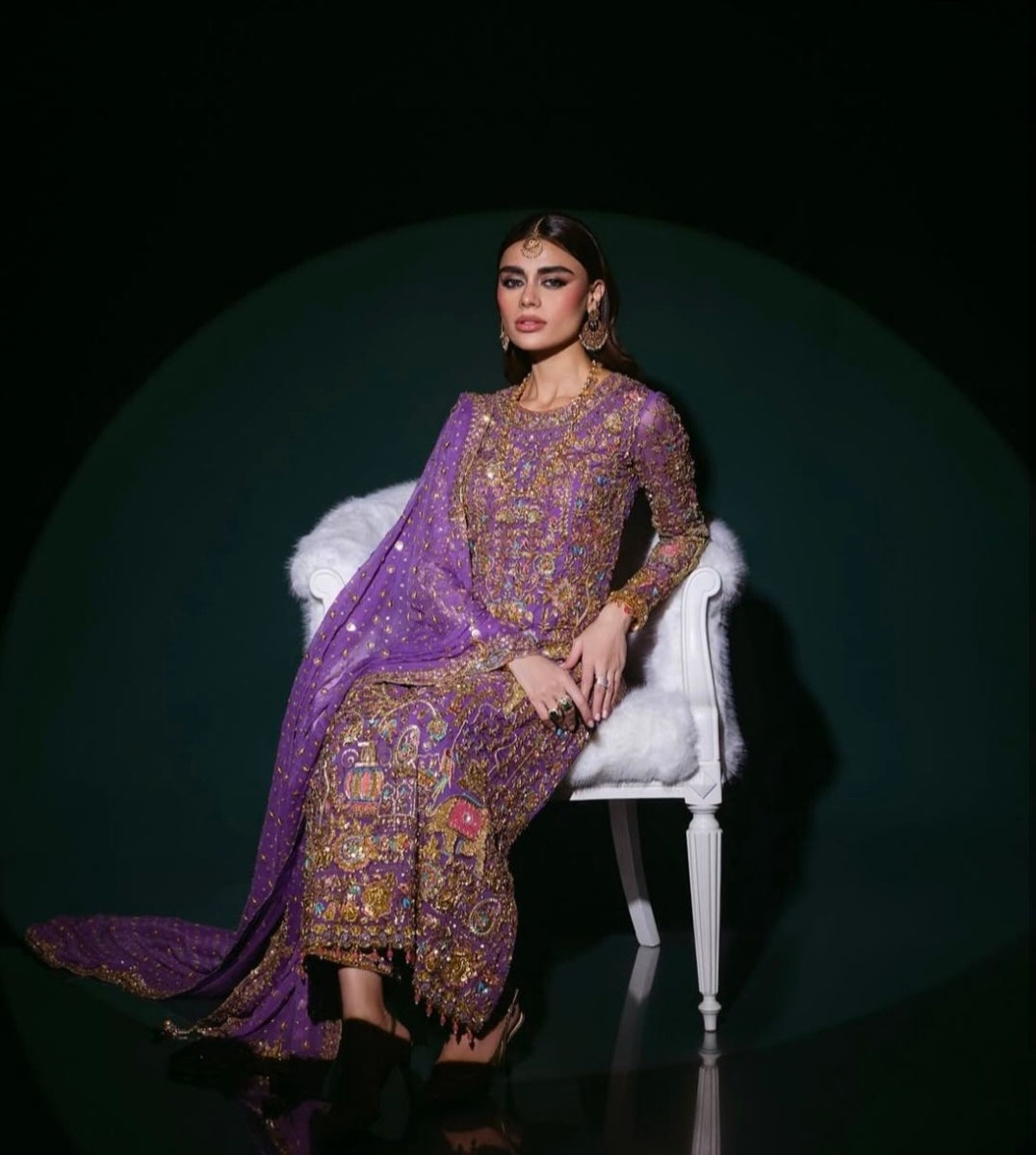 Nomi Ansari Draped in Rich Purple