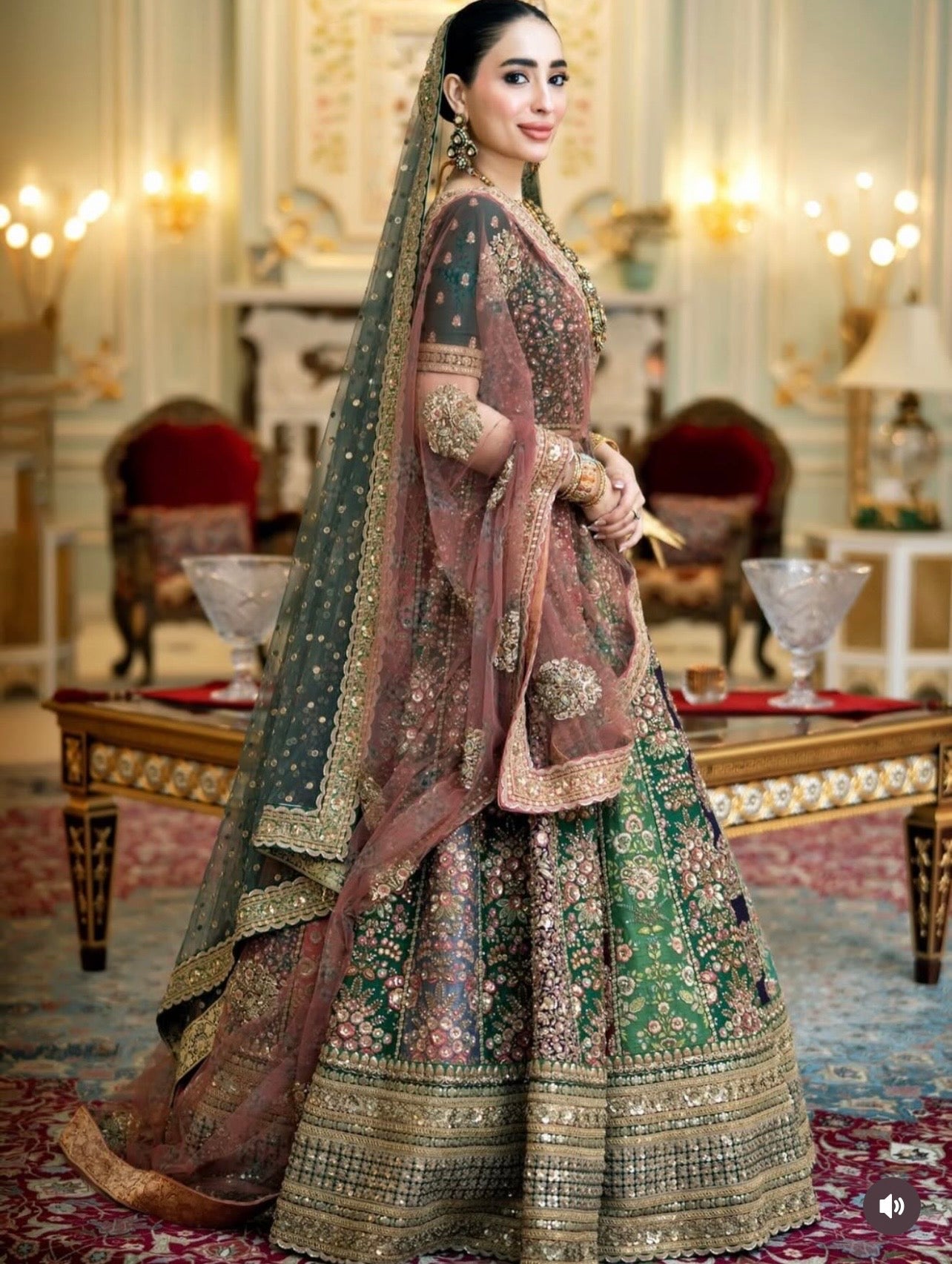 Sabyasachi Mukherjee Multi With 18 Panel – Luxury Walima Dress in Premium Tassel Silk
