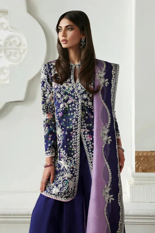 Fahmeena Aslam modelling SORAYA Althea from Lumene Festival 25/26 in royal purple at Zenni’s Atelier